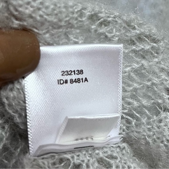 Ann Taylor Mohair Wool Blend Loft Open Cardigan Sweater Pointelle Gray Size XS - Picture 10 of 11